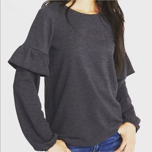 Old Navy ruffle sleeve sweatshirt
